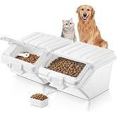 FOHERE 2 Pack Dog Food Storage Container, 25 Lbs Dog Food Bin with Scoop | Moisture Proof Dry Dog Food Container for Cat Treats, Rice, Flour &amp; Baking Supplies, BPA Free, 2*12.5LB