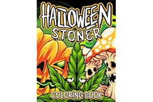 Halloween Stoner Coloring Book: A Trippy Coloring Book for Adults | Funny & Scary Zombies Smoking Weed | Cannabis & Mushrooms