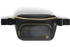 HUGGIES unisex-adult Vegan Leather Diaper Waist PackDiaper Crossbody Bag