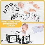 URMYWO Newborn High Contrast Baby Book Black and White Sensory Toys 0-12M view 5