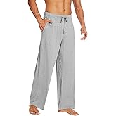 WiWi Viscose from Bamboo Mens Pajama Pants Soft Lounge Bottoms Sweatpants Sleep Pant Drawstring with Pockets S-XXL
