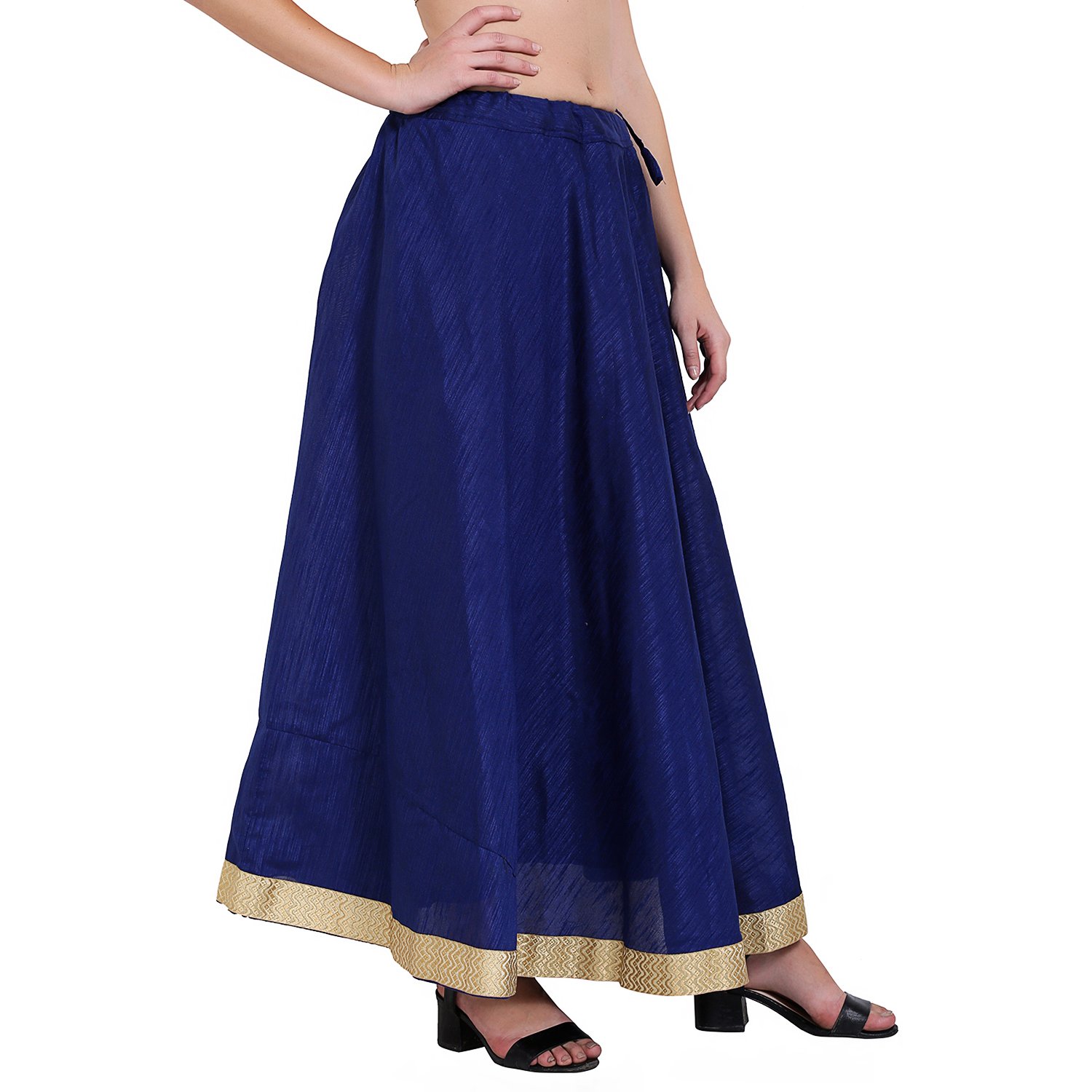 papsara blue women bhagalpuri silk skirt