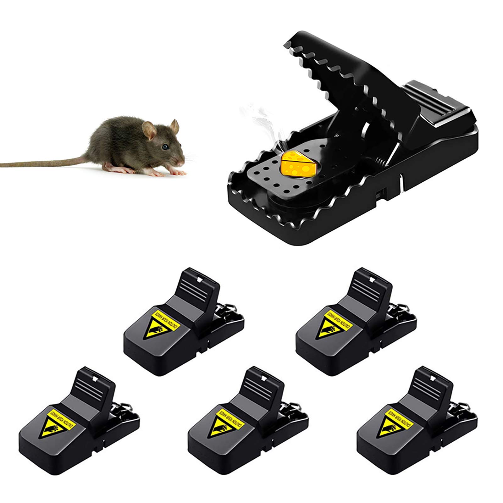 ZCVF Mouse trap,rat traps, mouse traps for indoors,Easy to set up, quick to kill, reusable mice trap, high sensitivity mouse trap, rodent trap (pack of 6)