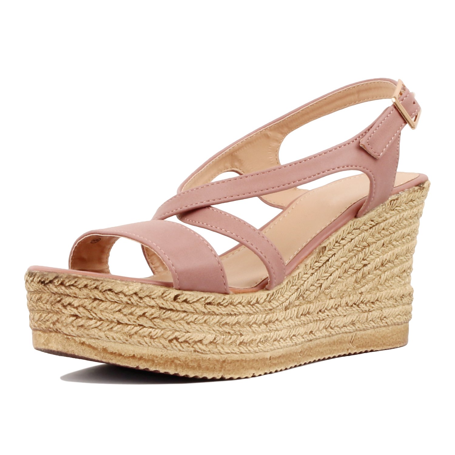 Guilty Heart - Womens Casual Comfortable Braided Bottom Platofrm Open Toe Summer Wedge Sandal Platforms & Wedges, 01… - Image 3