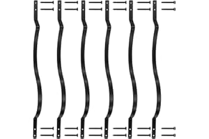 Belinova 50-Pack Curve Aluminum Balusters for Deck Railing, 29.5"x1" Staircase Baluster With Screws, Spondles for Outdoor Stair Porch (Shiny Black)