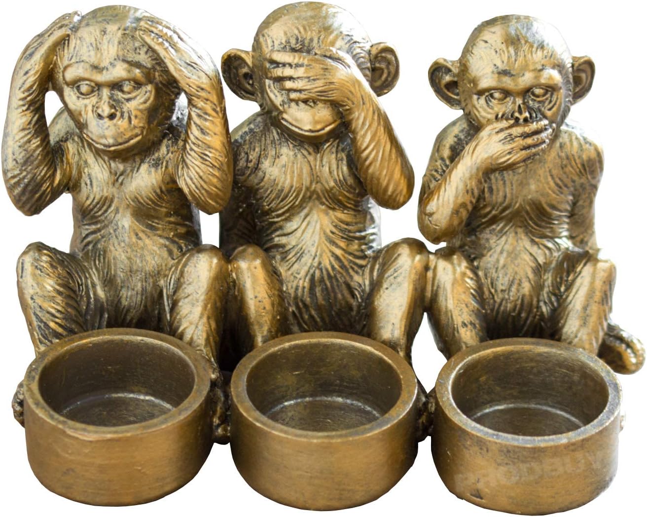 Prodbuy See No Evil Hear No Evil Speak No Evil Monkeys Tea Light Candle Holder