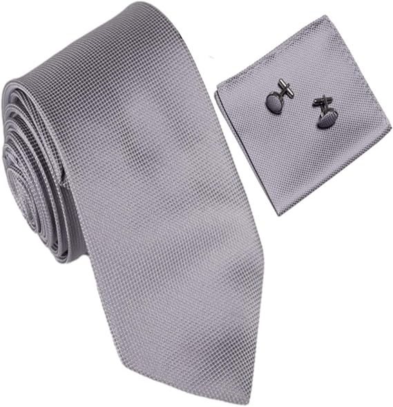 Amazon ミャオッティ ネクタイ カフス ポケットチーフ 3点セット プレゼント ギフトボックス 結婚式 成人式 お祝い ビジネス 二次会パーティー 収納ボックス付き グレーネクタイ チーフ ハンカチ スーツ カフスボタン ボタン カフリンクス ブランド メンズギフト