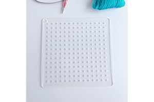 Acrylic Sashiko Stencil, Sashiko Stencil with Straight and Square Pattern for Hand Quilting and Embroidery (0.75 cm Square)