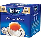 Tetley Orange Pekoe Black Tea - 144 Tea Bags, 454 Grams, Contains Caffeine