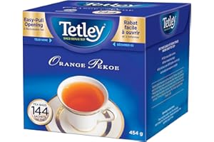 Tetley Orange Pekoe Black Tea - 144 Tea Bags, 454 Grams, Contains Caffeine