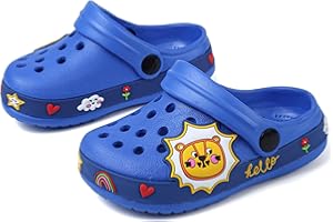 OHSNMAKSL Toddler Lined Clog Slippers Winter Garden Sandals Kids House Shoes Warm Slip On Sneakers Cartoon Slides for Boys and Girls Children Indoor Outdoor