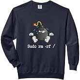 Tux Linux Penguin Sudo RM RF/Computer Freak Hacker Comfort Colors Adult Sweatshirt