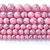 12MM 32PCS Pink Turquoise Spacer Loose Beads for Jewelry Making DIY Bracelet Necklace