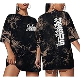 Christian Shirts Women Oversized: Jesus Shirt Bible Verse Graphic Tshirts Church Short Sleeve Tee Tops Brown