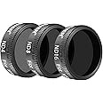 Neewer 3 Pieces Pro Neutral Density Filter Kit for DJI Mavic Air Drone Quadcopter Includes: ND4, ND8, ND16 Filter, Made of Multi Coated Waterproof Aluminum Alloy Frame Optical Glass(Black)