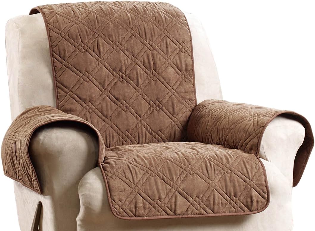 Best Sure Fit Dining Chair Cover Brown Suede
