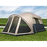 Tents for Camping 6/10 Person Camping Tent with Screen Porch, Weatherproof Large Cabin Tent with Rainfly and Carry Bag, Famil