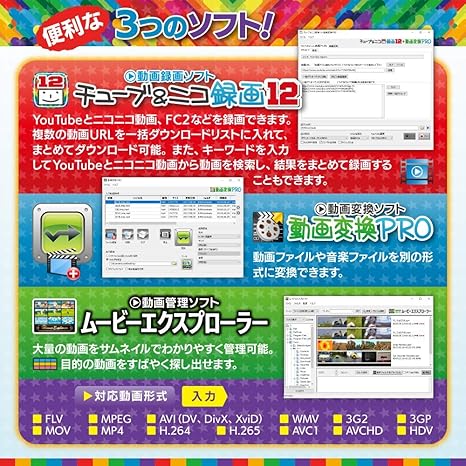 Amazon チューブ ニコ録画12 動画変換pro Windows版 Pcソフト Pcソフト