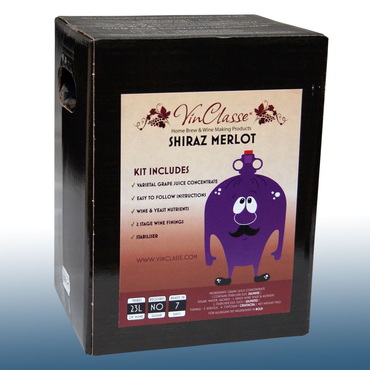 Home Brew & Wine Making VinClasse® Shiraz Red Wine 7 Day Ingredient