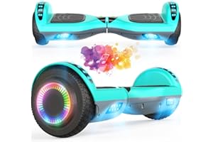 VEVELINE Hoverboard for Kids, 6.5" Two-Wheel Self Balancing Hoverboard Bluetooth (Green-grey)