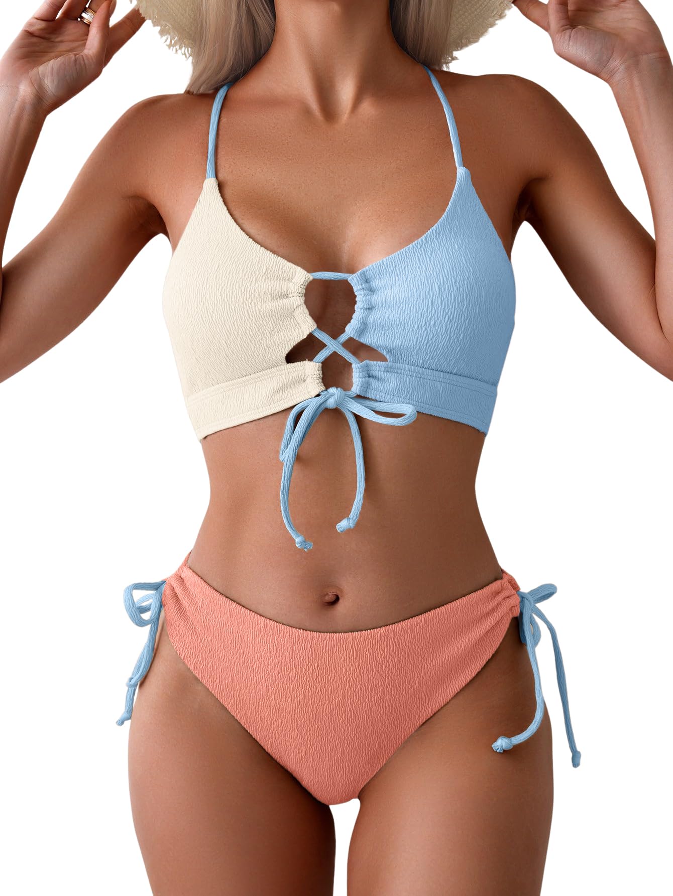 Photo 1 of  Bathing Suit Tie Side Swimsuit  M BOTTOMS 