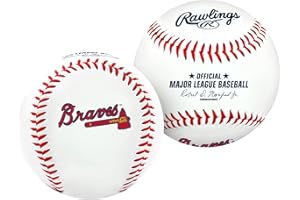 JARDEN SPORTS LICENSING Rawlings | MLB Team Logo Baseball | Atlanta Braves | Official | White