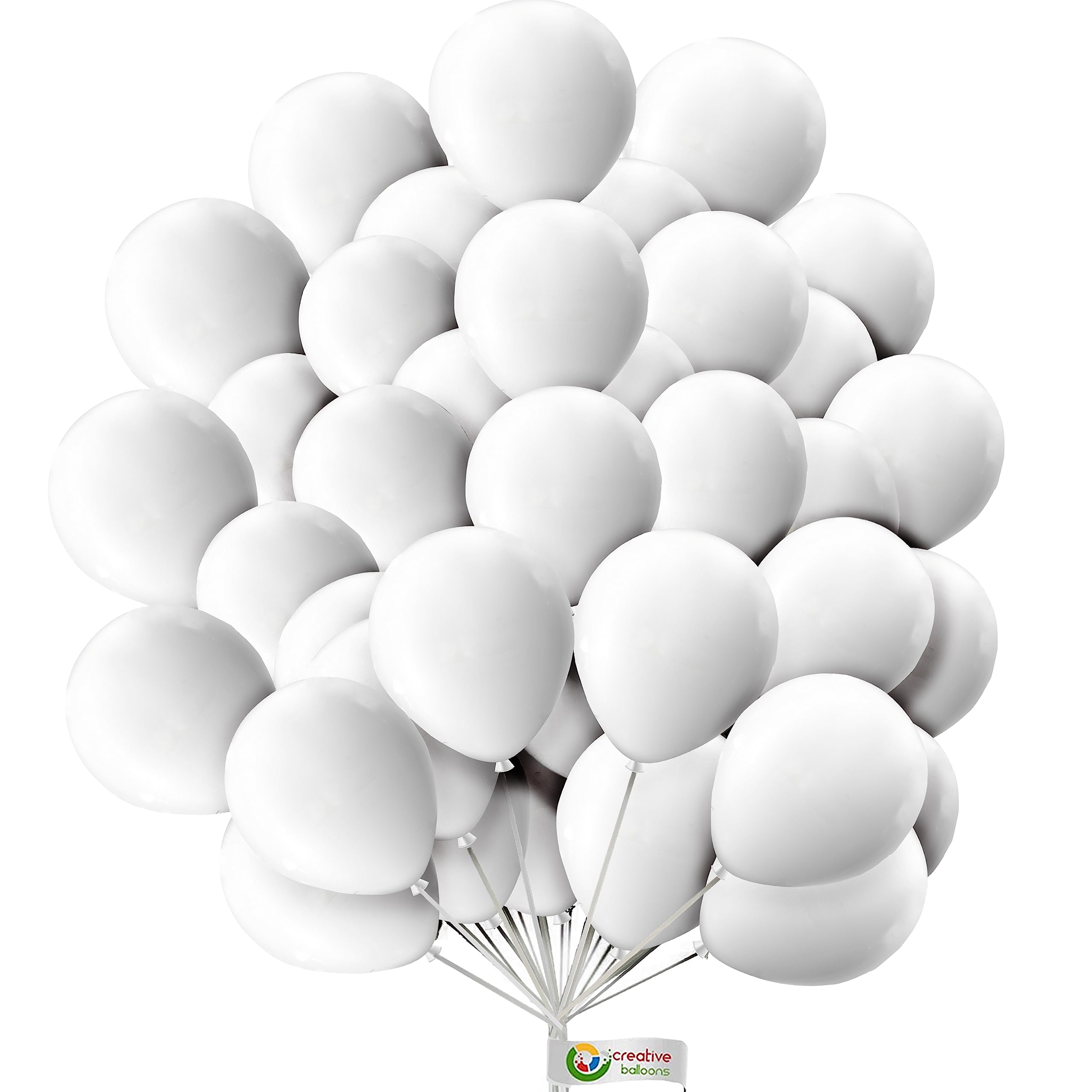 5 inch Latex Balloons Premium Quality Birthday Wedding Party Balloon Anniversary Decorations Romantic & Other Décor Themes White Color Pack of 50