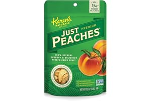 Karen's Naturals Just Peaches, 1.2 Ounce Pouch (Packaging May Vary) All Natural Freeze-Dried Fruits & Vegetables, No Additives or Preservatives, Non-GMO