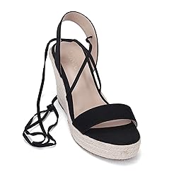 SUMOJIU Women's Wedge Platform Espadrille Open Toe
