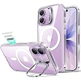 ESR for iPhone 17 Case with Stash Stand, Camera Control Cover Compatible with MagSafe, Military-Grade Drop Protection Magnetic Phone Case for iPhone 17, Scratch-Resistant Back Cover,Clear