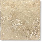 Tenedos 12x12 Tuscany Classic Travertine Natural Stone Tile for Floor, Wall, Bathroom, Kitchen, Pool Use &ndash; 0.38" Thick, Box of 10 Pieces, 10 Sq Ft