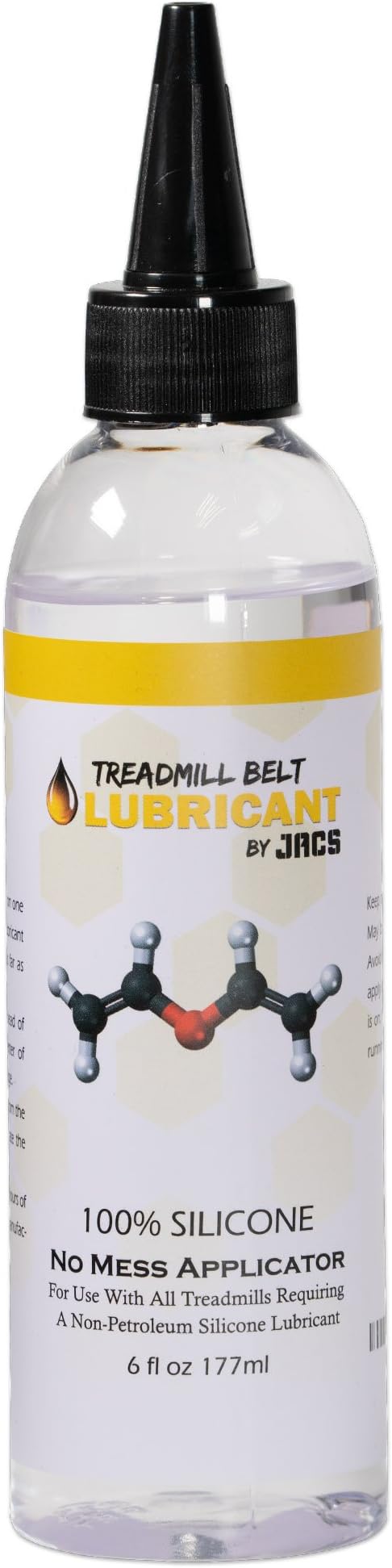 JACS 100% Silicone Treadmill Belt Lubricant, Large 6oz Bottle - Easy to Apply Applicator | Non Toxic, No Mess, No Odor (1 Pack) (View Amazon Detail Page)