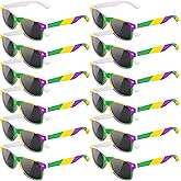 Demonwer Mardi Gras Sunglasses Gold Purple Green Eyeglasses Party Eyewear Accessories for Carnival Parade Mardi Gras Outfits