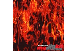 MYDIPKIT Water Transfer Printing Film - Hydrographic Film - Hydro Dipping - Red True Flames - LL-135-A