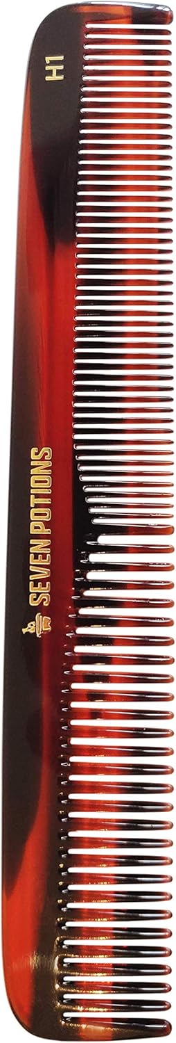 Seven Potions Hair Comb - Fine and Coarse-Tooth Comb for Men's Hair, Beard & Moustache - Handmade (18 cm / 7.1 inch) - Image 4