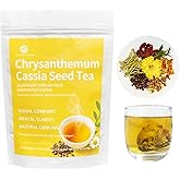 Chrysanthemum Cassia Seed Tea with Goji Berry & Honeysuckle, Botanical Blend for Wellness & Tired Eyes Comfort, Chinese Liver Protection Tea,15 Teabags (4.23oz),Caffeine-Free - AeroMind CloudTrade