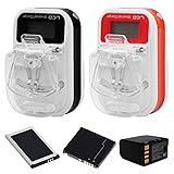 VizGiz 2 Pack Universal Battery Charger for All