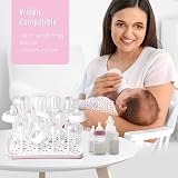 Termichy Baby Bottle Drying Rack Large Capacity Pink with Removable Tray view 7