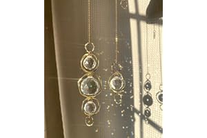 Yimofy Crystal Suncatchers for Windows Hanging, 2Pcs Garden Sun Catcher Crystal Prism Balls Rainbow Maker Hanging Ornament fo
