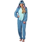 Disney Lilo And Stitch Adult Unisex Stitch Costume Sherpa Fleece One Piece Pajama Union Suit