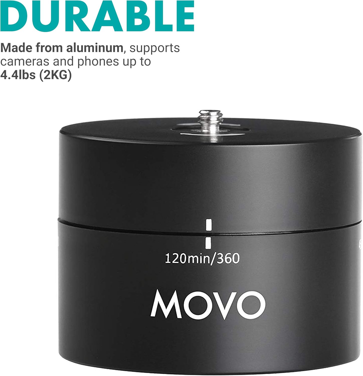 Movo MTP2000 360°/ 120-Minute Panoramic Time Lapse Tripod Head for DSLR's, GoPro's, and Smartphones : Camera & Photo