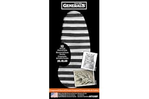GENERAL'S - 95712ABP Generals General's Pencil Compressed Charcoal Assortment, Black, Pack of 12 - 1296501