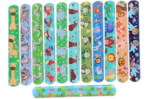12pcs Slap Bracelets Gift for Birthday Christmas Halloween Party, Treasure Box Toys for Classroom Prizes