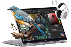 HP 2025 New Envy x360 2-in-1 Laptop, OmniBook X Flip 16" Touchscreen 2K IPS Display, AMD Ryzen AI 5 340, 16GB LPDDR5X RAM, 512GB Gen 4 SSD, Copilot AI, WiFi 6E, w/Mytrix Accessory, Win 11 Home