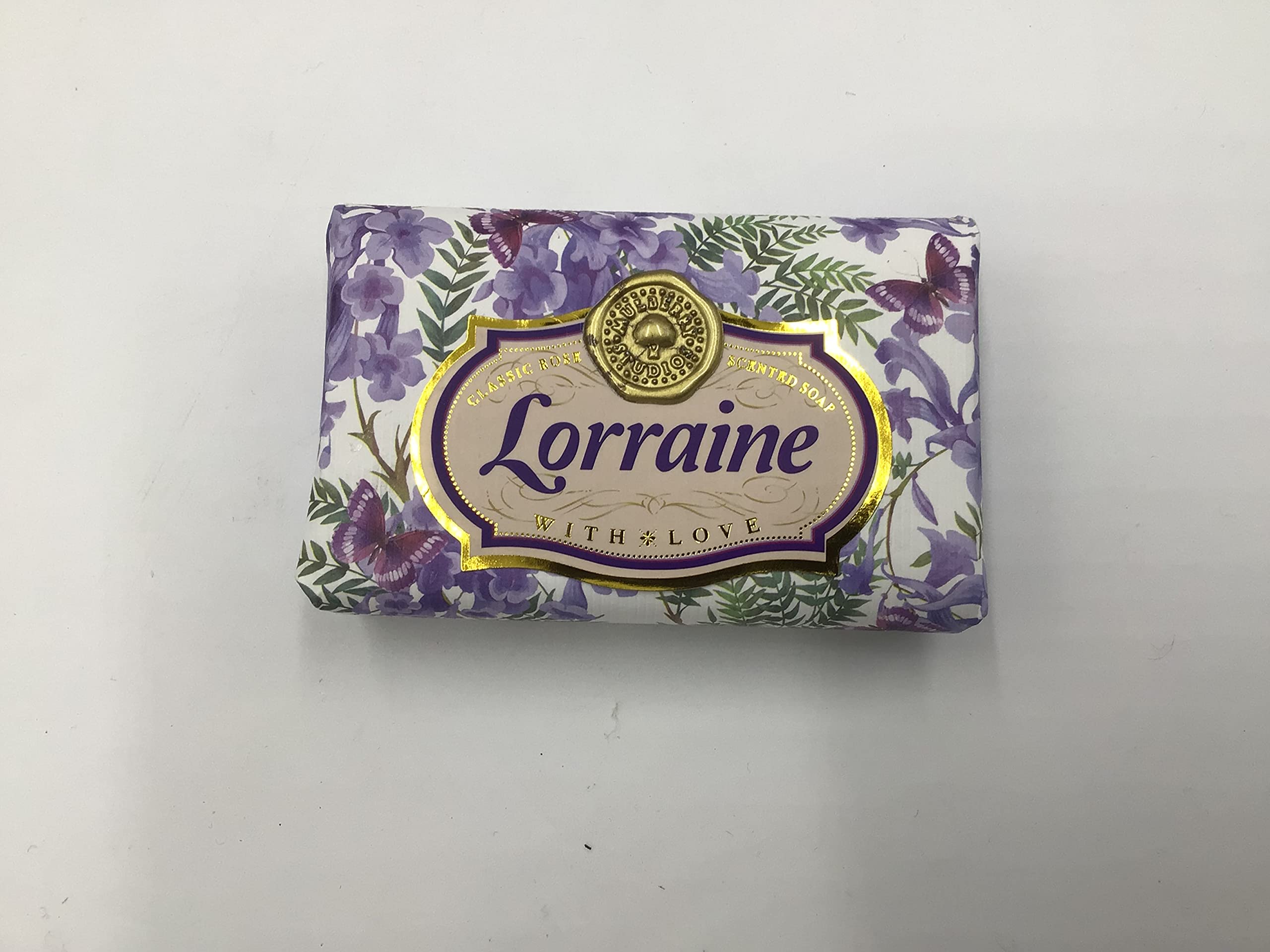 Lorraine - Gift Soap Bar For Her Birthday Rose Scent Mum Grandmother Cleanser Lather Present Girl