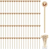 200Pcs Coffee Stirrers- 5.9 Inch Coffee Stir Sticks, Natural Wooden Coffee Stirrers With Round Ends, Disposable Biodegradable Cafe Grade Wood Beverage Mixer for Coffee Cocktails Milk Tea