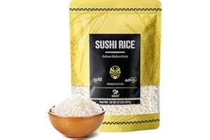 Soeos Premium Sushi Rice, 2lb, Calrose White Rice, Dried White Rice, White Sicky Rice, Best Rice for Sushi