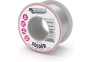"MG Chemicals 60/40 Rosin Core Leaded Solder, 0.05"" Diameter, 1/2 lbs Spool" (4897-227G)