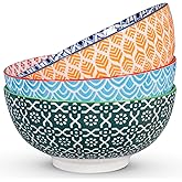 Large Serving Bowls - 60 oz Ceramic Salad Bowl - 8 Inch Serving Bowl Set - Big Soup Bowl For Kitchen - Microwave & Dishwashers Safe - Pho Fruit Pasta Popcorn Bowl - Set of 3