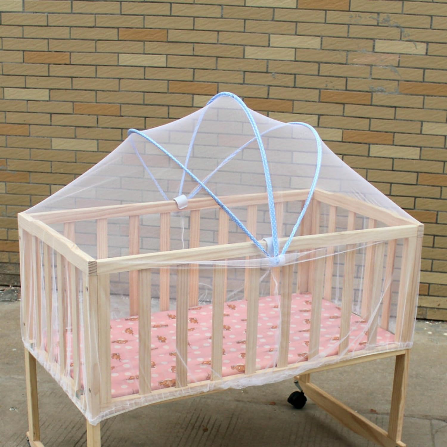 Arched Crib Mosquito Net Baby Cot Net Safety Pop Up Tent Foldable Universal Bed Insect Net Bed Canopy Netting Cover Portable Travel Home Full Cove Encryption Cradle Net Protect Your Baby From Bites